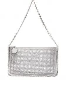 Сумка через плечо Falabella Pochette с кристаллами STELLA MCCARTNEY, серый