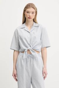 Рубашка с добавлением льна Tommy Jeans, синий