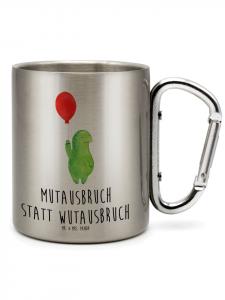 Термокружка с изображением черепахи, воздушным шаром и надписью серебряного цвета Mr. & Mrs. Panda