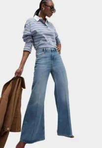 Джинсы средней посадки с расклешенной юбкой Marks & Spencer, Med Blue Denim