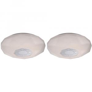 Globo Lighting Светодиодный потолочный светильник HALUK, белый декор, зеркальный