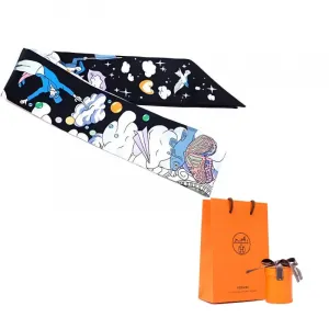 HERMES Шелковый шарф Women's Black, Black