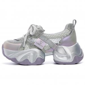 Дышащие низкие массивные кроссовки для женщин Daphne, unlined mesh dazzling color фиолетовый