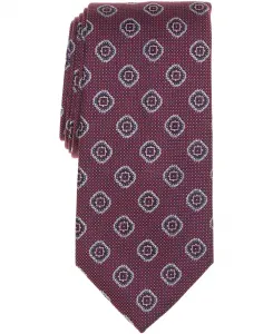 Галстук Brooks Brothers Men's Dot Ground Medallion Brooks Brothers, красный