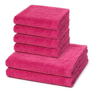 Набор полотенцев Cawoe, 50x100 см, розовый