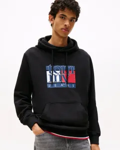 Мужская толстовка стандартного кроя с капюшоном Tommy Jeans, черный