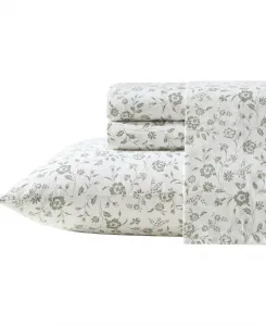 Комплект постельного белья Loveston из 4 предметов, изготовленный из хлопкового перкаля с плотностью 200 нитей, размер Full Laura Ashley, Miranda Green
