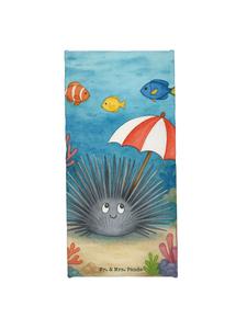 Mr. & Mrs. Panda Пляжное полотенце с изображением морского ежа без слогана, выполненное в синем цвете (OZeichenanblue)