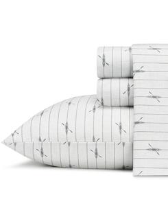 Комплект постельного белья из 3 предметов, 100% хлопковый перкаль с принтом, размер Twin XL Eddie Bauer, цвет downstream