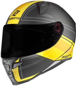 Шлем Bogotto ff110 cinder, Black Matt/Yellow