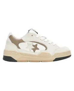 Коричневые кожаные кроссовки с замшевыми деталями 2Star, мультиколор