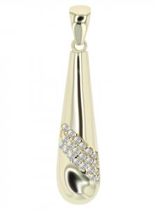 Adeliás Женский кулон из золота 333 пробы с кубическим цирконием в золоте