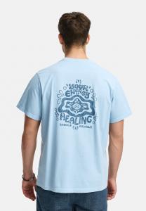 Футболка с принтом INBLANK INDICODE JEANS, синий