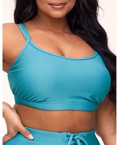 Женский спортивный бюстгальтер в рубчик Remy Rib Bra больших размеров Adore Me, синий