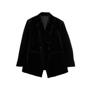 ELLE Пуховик Women's Black Lapel