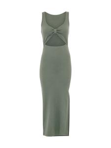 Платье до колена LSCN BY LASCANA Midikleid, хаки