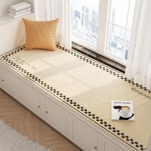 Budis Ковер 40х160 см для балкона/спальни, с коротким плюшем, в простом горошек, белый [Faux Wool]