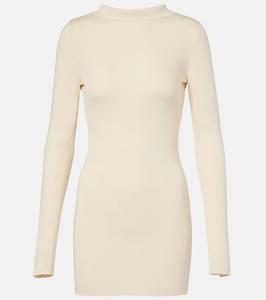 Элоуэн мини-платье из смесового шелка с открытой спиной Aya Muse, Cream