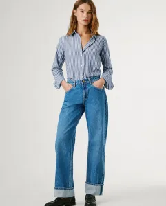 Ковбойские джинсы-бойфренды для женщин с низкой посадкой и подворотами Pepe Jeans, синий