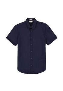 Повседневная рубашка прямого кроя с короткими рукавами и воротником-стойкой Garcia, цвет 292-dark moon