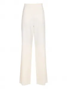 Брюки Balta с высокой талией и застежкой-молнией MAX MARA, белый