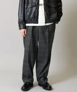 Брюки широкие, удобные, с двумя складками, подходят для машинной стирки, эластичные, в клетку Avv, цвет Dark Gray