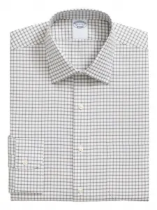 Клетчатая рубашка на пуговицах Brooks Brothers, белый