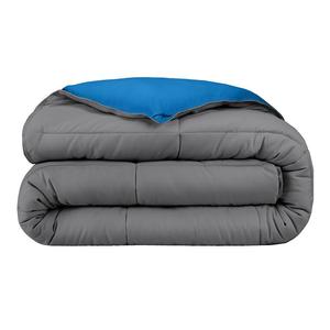 Двустороннее пуховое альтернативное одеяло Bare Home, цвет Grey And Medium Blue