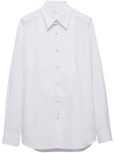 Хлопковая рубашка Prada, белый