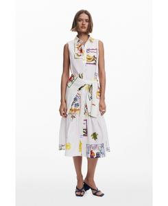 Открытки с изображением женских платьев-рубашек Desigual, White