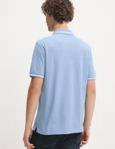 Хлопковая рубашка-поло Tommy Jeans, синий