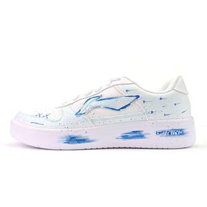 Понтонные лодки устойчивые к истиранию дышащие увеличивающие высоту низкие скейтборд кроссовки unisex LINING, светло-голубой