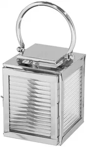 Подсвечник-фонарь Fink Malaga с небьющимся стеклом, серебряный