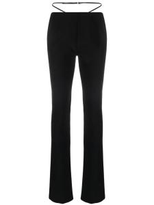 Dsquared2 strap-detail flared trousers, черный