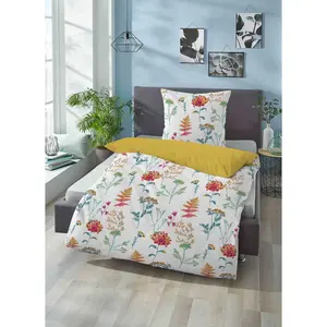 Двустороннее постельное белье Biberna «Эрай», 100% хлопок, постельное белье и наволочка на молнии, белый