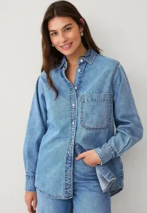 Блузка на пуговицах Ellos Collection, Blue