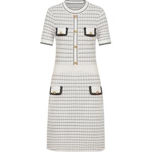 KARL LAGERFELD Женское платье с коротким рукавом белое KARL LAGERFELD / Karl Lagerfeld Jeans