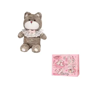 Плюшевая кукла Running Bib Kitten высотой 50 см Dolls and bears dance, Coffee Gradient-Bib Style
