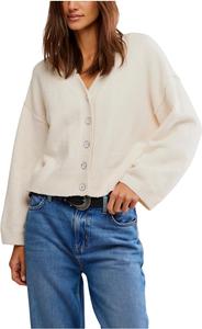 Свитер Free People Women's Cool Of The Night Cardi, Ivory