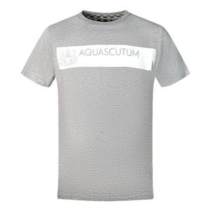 Серая футболка с логотипом Block Aquascutum, серый