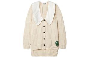 Кардиган из хлопкового трикотажа 'Barzilian Sand' GANNI, бежевый