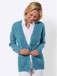 Кардиган в меланже цвета аквапетроль-экрю WITT WEIDEN