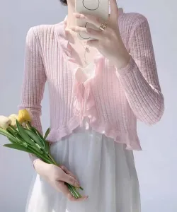 Круглой прозрачный болеро-кардиган Aimoha - Select -, цвет Pink