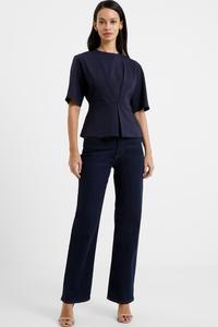 Блузка украшенная жемчугом French Connection, синий