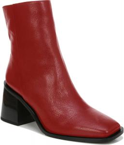 Женские полусапожки FOWT, средняя высота голенища, квадратный носок, высокий массивный каблук, ботильоны, водонепроницаемые, противоскользящие, с боковой молнией, зимние и осенние, теплые для работы и повседневной носки, размер 4-16 US, Red