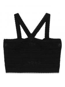 Ребристый топ TWINSET, черный