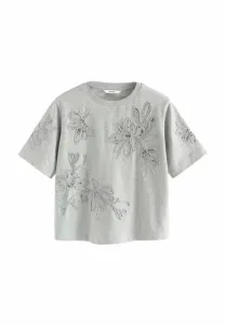 Футболка стандартного кроя с цветочным принтом Next, Grey