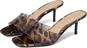 Туфли Jessica Simpson Celisha Lucite High Heel Sandals, Natural Leopard