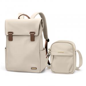 GOLF Студенческий рюкзак из ткани большой женский разноцветный, Apricot Backpack+Apricot Shoulder Bag (Combo Set)