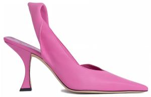 Триш 100 мм Кожаные Мюли By Far, Фиолетовые